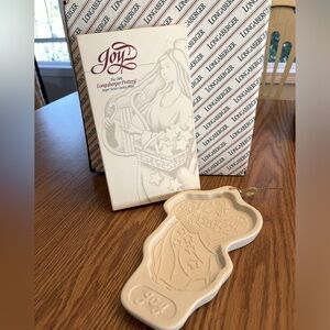Longaberger 1996 Clay Cookie Mold JOY #4 in Angel Series NIB